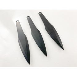 Комплект черни ками кунай класически модел три броя сет с калъф Комплект черни ками кунай класически модел три броя сет с калъф