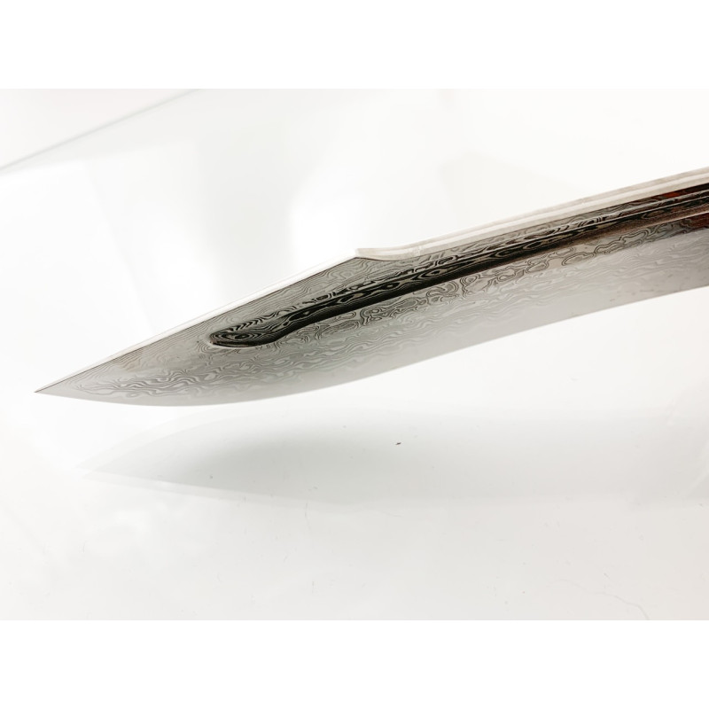 Ловен нож Bowie ръчно направен от дамаска японска стомана