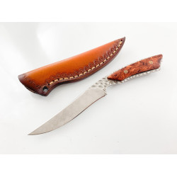 Малко джобно ножче от дамаска стомана за носене на ключодържател