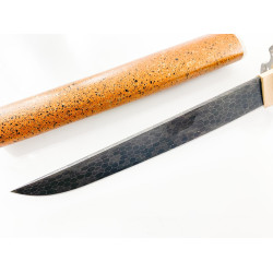 Къс меч нож уникален за подарък или колекция махагонова дръжка ръчно направен с красива кутия