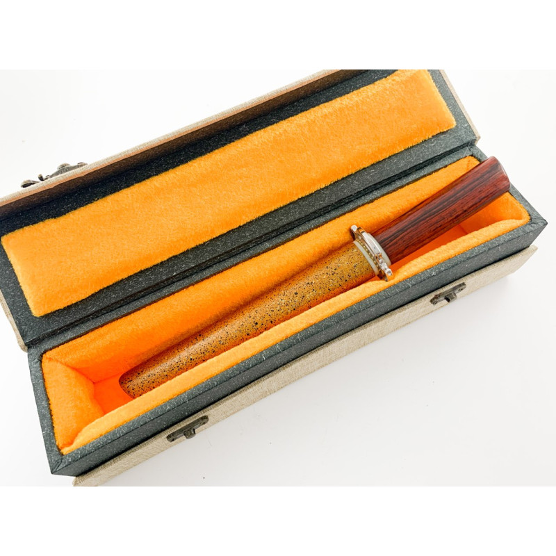 Къс меч нож уникален за подарък или колекция махагонова дръжка ръчно направен с красива кутия