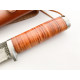 Ръчно кован ловен нож за дране със шарка имитираща дамаска стомана