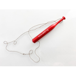 Медальон ключодържател бухалка със скрита кама в нея ,Suppress червена