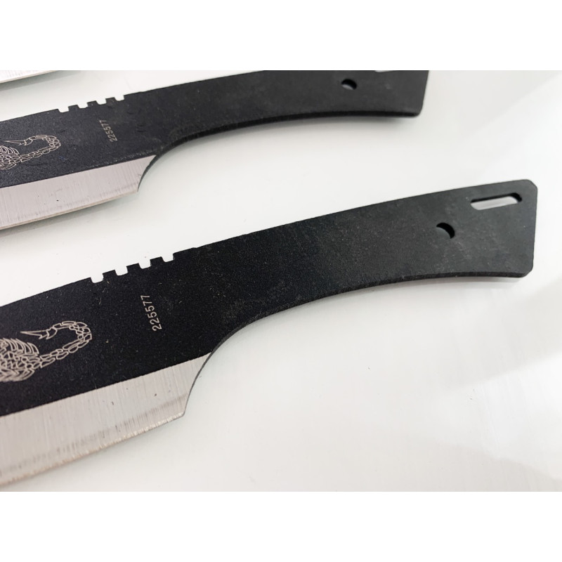 Комплект ножове ками кунай добре балансирани остри за хвърляне Скорпион