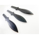 Класически черни добре балансирани ками ножове кунай за хвърляне с калъф за носене на колан