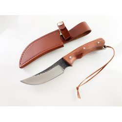 Ръчно кован ловен нож с извито острие подходящ за дране фултанг