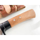 Ловен боен нож ръчно кован със шарка имитираща дамаската стомана сандалово дърво