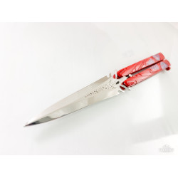 Тренировъчен нож пеперуда незаточен железния човек Iron man