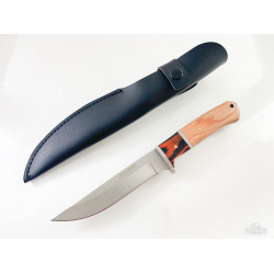 Руски ловен нож с кожена кания Охотник подходящ за къмпинг и туризъм