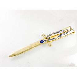 Нож играчка пеперуда тип кама златист цвят изработена от алуминий