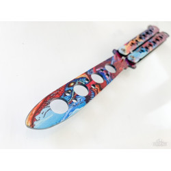 Детски нож пеперуда с калъф - Alien Skin - незаточен тренировъчен