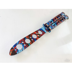 Детски нож пеперуда с калъф - Monster - незаточен тренировъчен