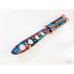 Детски нож пеперуда с калъф - Monster butterfly - незаточен тренировъчен