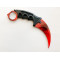 CS GO - karambit Red SKIN карамбит тренировъчен незаточен