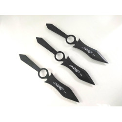 Ками ножове пластини кунай за хвърляне,мятане с гравиран дракон и отвор за пръста