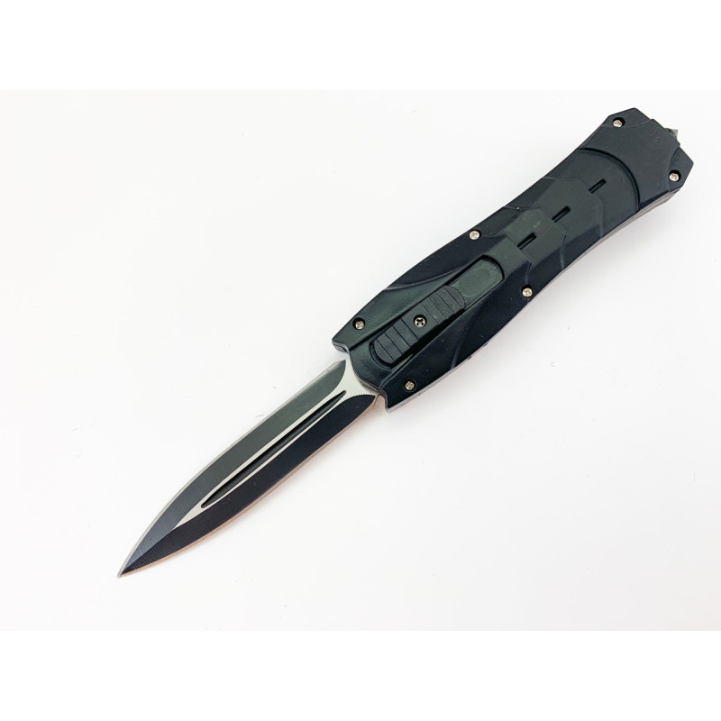 Автоматичен сгъваем нож OTF с черна полимерна дръжка