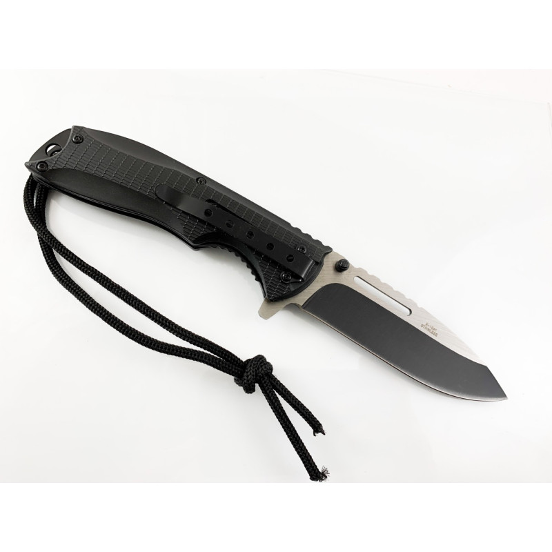 Сгъваем полуавтоматичен джобен нож с оксидирано частично острие - X-treme pocket knife