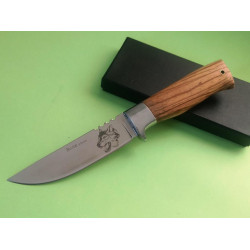 Руски ловен нож с гравиран Вълк на острието-стал 65х13 Руски ловен нож с гравиран Вълк на острието-стал 65х13