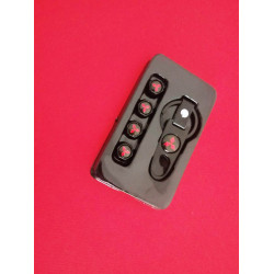 Ключодържател с 4 бр капачки за винтилите/ вентили Mitsubishi / Мицубиши  - черен цвят