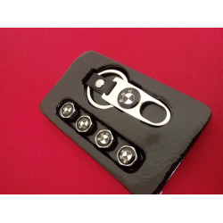 Ключодържател с 4 бр капачки за винтилите/ вентили БМВ/BMW - сребристо черен цвят