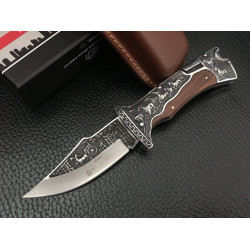 Сгъваем джобен нож с кожен калъф за колана Columbia A3189