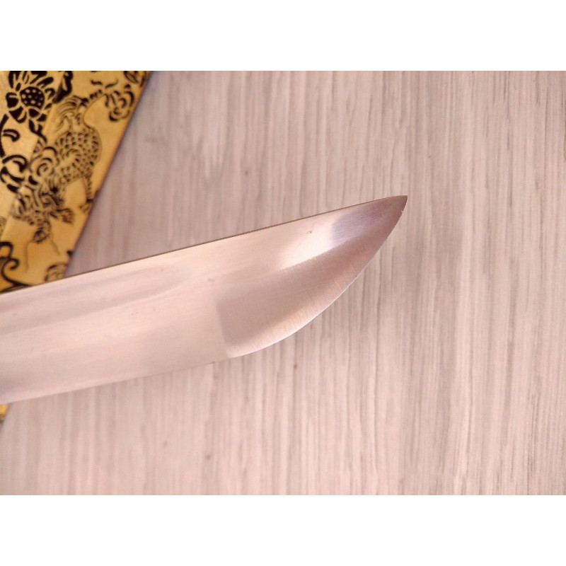 Ръчно кован нож от високо въглеродна стомана танто острие дървен калъф