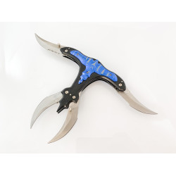 Сгъваем нож футуристичен дизайн с четири остриета остри