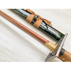 Самурайски меч катана танто,Tanto черен калъф карбонова стомана кафяво острие