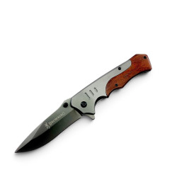 Сгъваем полуавтоматичен нож – 5Cr13Mov, метал и дърво