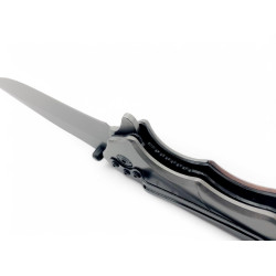 Сгъваем полуавтоматичен нож – 5Cr13Mov, метал и дърво