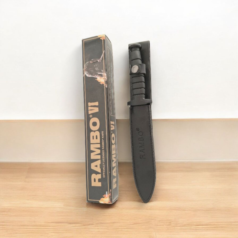 Rambo VI – реплика на филмовата кама с полимерна дръжка Кама Rambo First Blood VI с черна кания от еко кожа