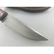 Ръчно направен нож фултанг чирени от череша D2 стомана и кожен калъф