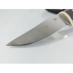 Ловен нож с месингови нитове стилен масивен от 3G steel