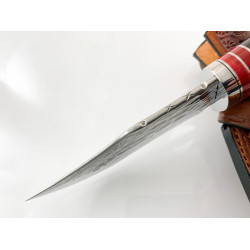 Ловен нож ръчно направен от дамаска японска стомана,подходящ за дране