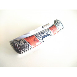 Сгъваем джобен руски ловен нож с гравиран тигър - Охотник