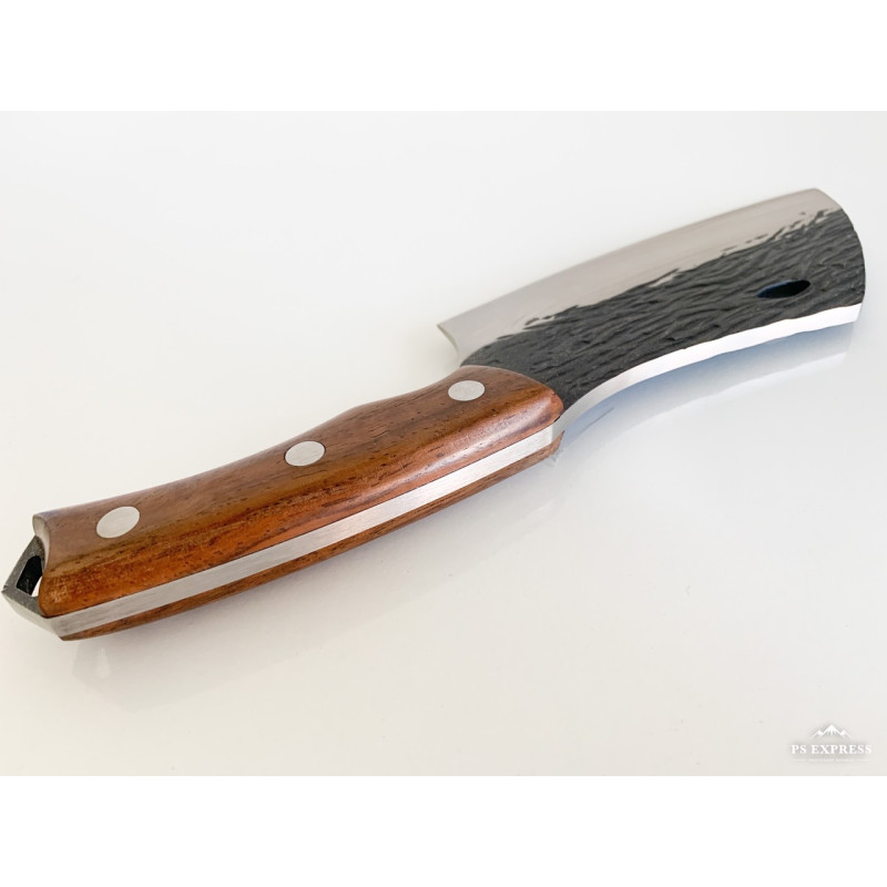 Тактически нож тип сатър кован фултанг с дървена дръжка