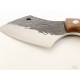 Тактически нож тип сатър кован фултанг с дървена дръжка