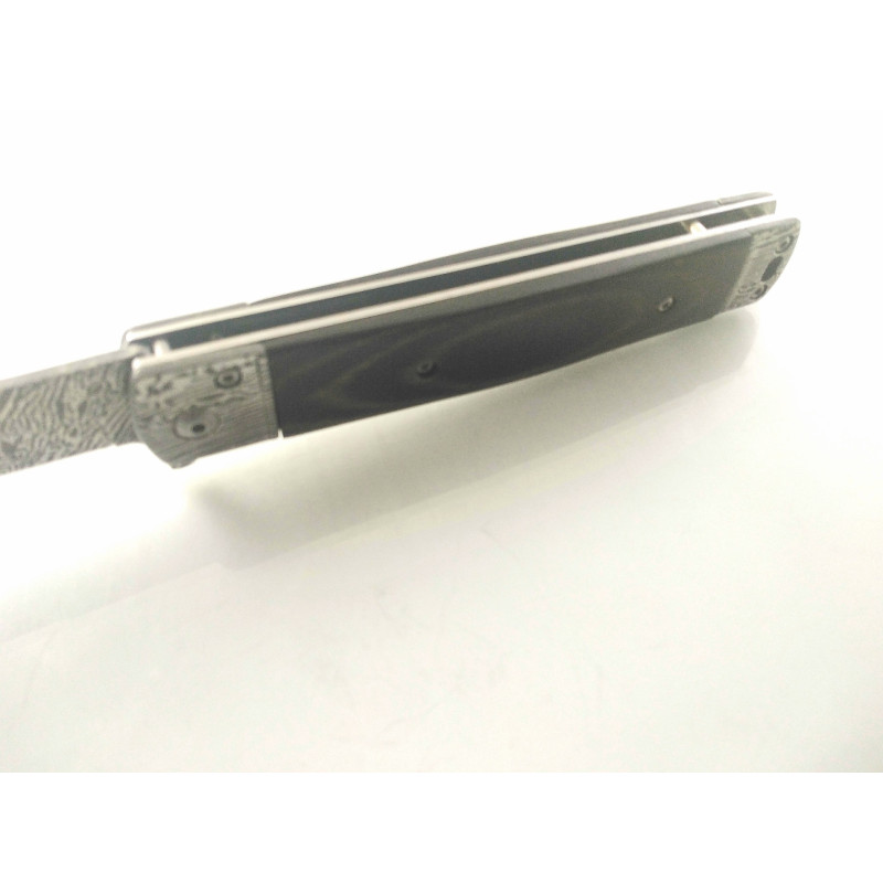 Сгъваем автоматичен джобен нож танто острие шарка имитация на дамаска стомана Vipever