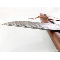 Руски ловен нож кожена кания остър като бръснач подходящ за лов стомана стал 65х13 - Охотник