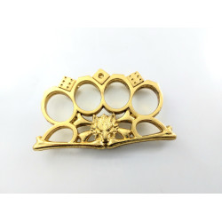 Масивен голям метален бокс за колекция златист цвят инкрустиран вълк