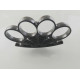 Масивен тежък метален бокс с черно тефлоново покритие с шарка на паяжина