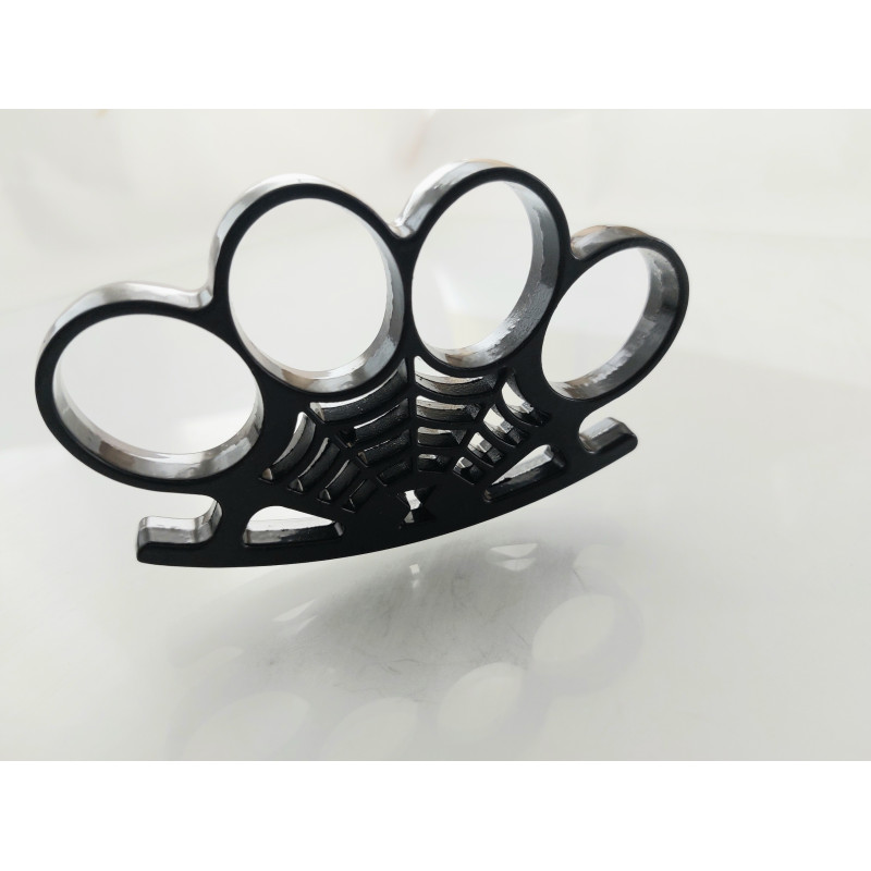 Масивен тежък метален бокс с черно тефлоново покритие с шарка на паяжина