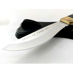 Ловен нож с месингови гардове за колекция или подарък с поставка - Свобода или Смръть 1876 г.