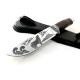 Ловен нож с гравиран Вълк и метална глава за колекция или подарък с поставка