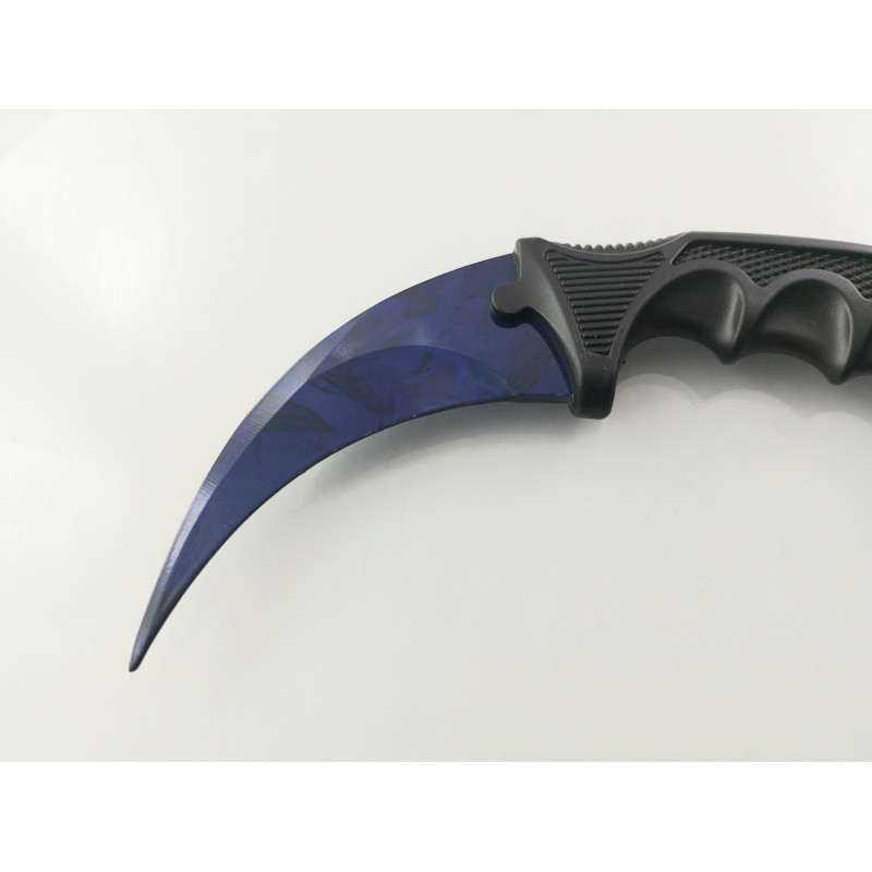 CS GO - тъмно син karambit карамбит нож за тренировка начинаещи незаточен