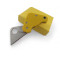Малко мини джобно ножче Yellow color с клипс за колан дизайн зaимстван от Spyderco