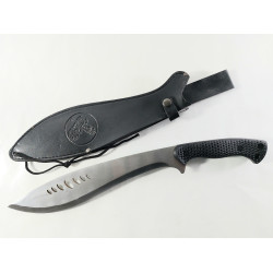 Голямо масивно тежко мачете кукри фултанг с  кожена кания