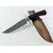 Bowie knife Ръчно направен ловен нож с кожена кания стомана DC53 - VipEver