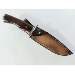 Bowie knife Ръчно направен ловен нож с кожена кания стомана DC53 - VipEver