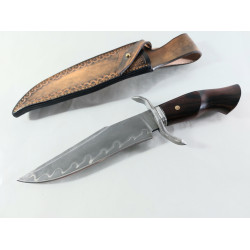 Bowie knife Ръчно направен ловен нож от японска дамаска стомана с VG 10 сърцевина Bowie knife Ръчно направен ловен нож от японска дамаска стомана с VG 10 сърцевина